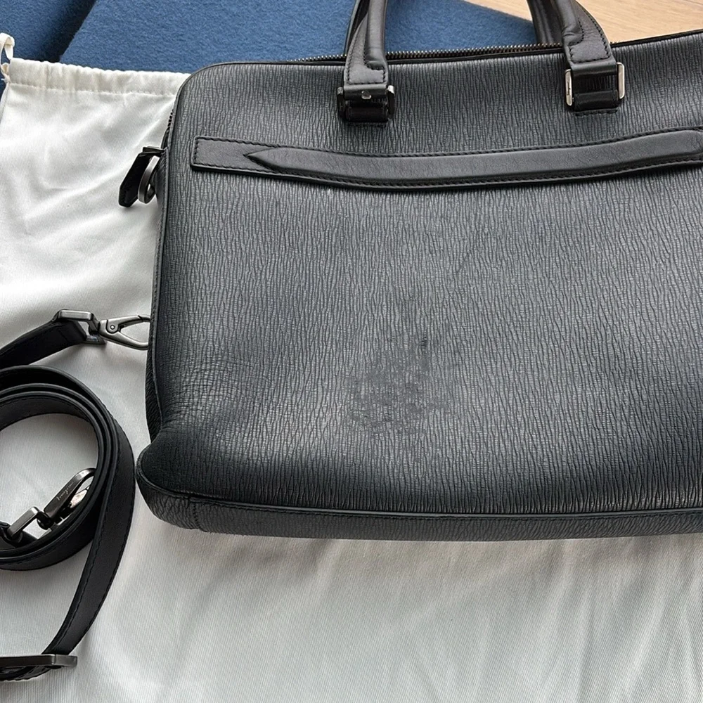 Salvatore Ferragamo Black Leather Men's Bag